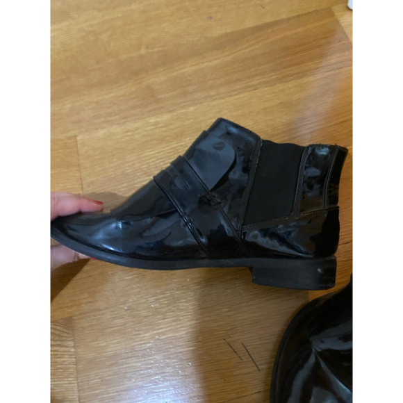 Women's Unbranded Black Patent Ankle Boots & Booties Size 7 - Picture 3 of 6